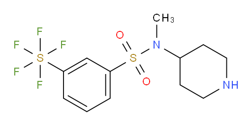 [3-[(methyl-4-piperidinylamino)sulfonyl]phenyl]sulfur pentafluoride
