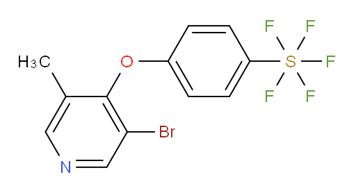 4-((3-bromo-5-methylpyridin-4-yl)oxy)(pentafluoromercapto)benzene