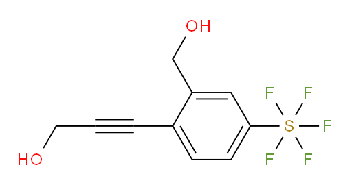3-(2-(hydroxymethyl)-4-(pentafluoromercapto)phenyl)prop-2-yn-1-ol