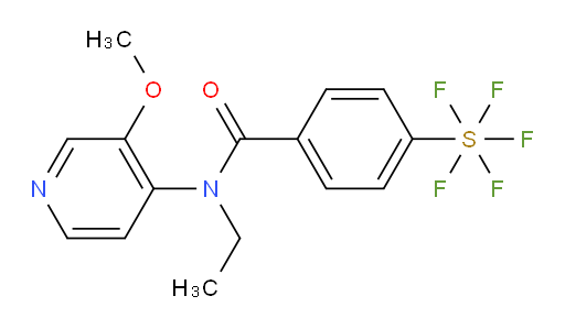 N-ethyl-4-(pentafluoromercapto)-N-(3-methoxypyridin-4-yl)benzamide