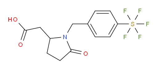 2-(1-(4-(pentafluoromercapto)benzyl)-5-oxopyrrolidin-2-yl)acetic acid