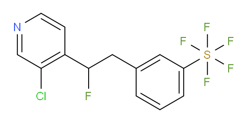 3-(2-(3-chloropyridin-4-yl)-2-fluoroethyl)(pentafluoromercapto)benzene