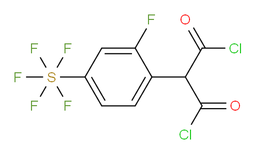 2-(2-fluoro-4-(pentafluoromercapto)phenyl)malonyl dichloride