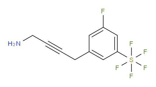 3-(4-aminobut-2-yn-1-yl)-5-fluoro(pentafluoromercapto)benzene