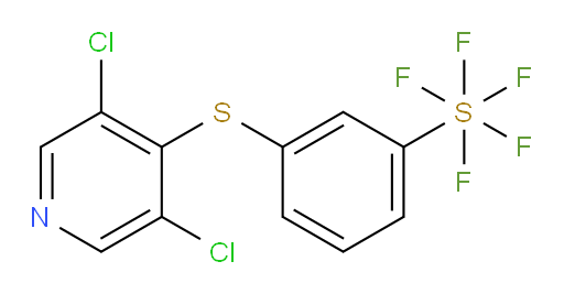 3-((3,5-dichloropyridin-4-yl)thio)(pentafluoromercapto)benzene