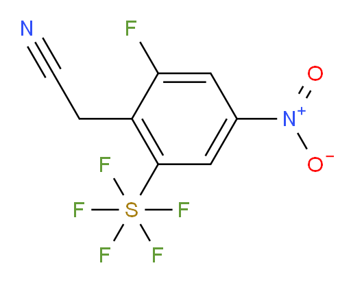 2-(2-fluoro-6-(pentafluoromercapto)-4-nitrophenyl)acetonitrile