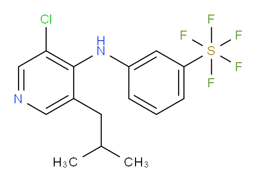 3-((3-chloro-5-isobutylpyridin-4-yl)amino)(pentafluoromercapto)benzene