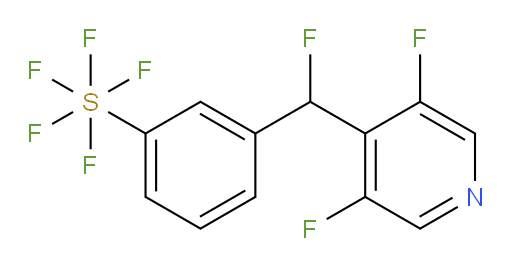 3-((3,5-difluoropyridin-4-yl)fluoromethyl)(pentafluoromercapto)benzene