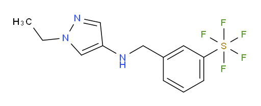 3-(((1-ethyl-1H-pyrazol-4-yl)amino)methyl)(pentafluoromercapto)benzene