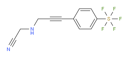 2-((3-(4-(pentafluoromercapto)phenyl)prop-2-yn-1-yl)amino)acetonitrile