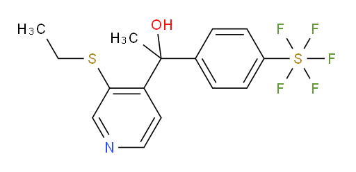 1-(3-(ethylthio)pyridin-4-yl)-1-(4-(pentafluoromercapto)phenyl)ethanol
