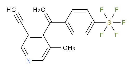 4-(1-(3-ethynyl-5-methylpyridin-4-yl)vinyl)(pentafluoromercapto)benzene