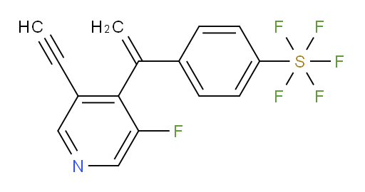 4-(1-(3-ethynyl-5-fluoropyridin-4-yl)vinyl)(pentafluoromercapto)benzene