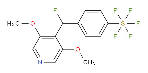 4-((3,5-dimethoxypyridin-4-yl)fluoromethyl)(pentafluoromercapto)benzene