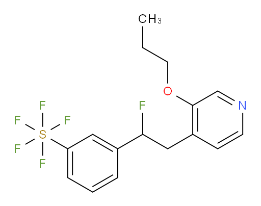 3-(1-fluoro-2-(3-propoxypyridin-4-yl)ethyl)(pentafluoromercapto)benzene
