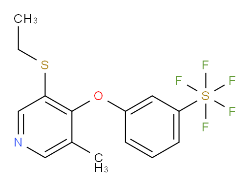 3-((3-(ethylthio)-5-methylpyridin-4-yl)oxy)(pentafluoromercapto)benzene