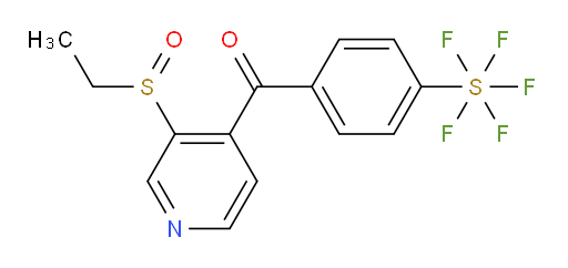 (3-(ethylsulfinyl)pyridin-4-yl)(4-(pentafluoromercapto)phenyl)methanone