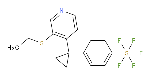 4-(1-(3-(ethylthio)pyridin-4-yl)cyclopropyl)(pentafluoromercapto)benzene