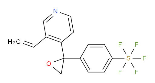 4-(2-(3-vinylpyridin-4-yl)oxiran-2-yl)(pentafluoromercapto)benzene