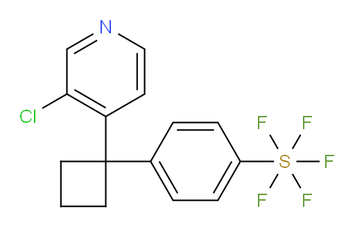 4-(1-(3-chloropyridin-4-yl)cyclobutyl)(pentafluoromercapto)benzene