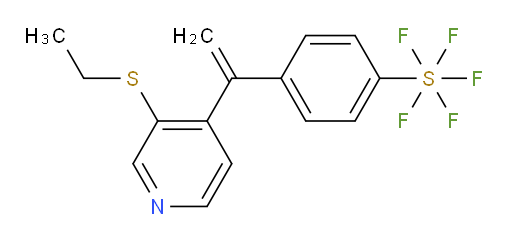 4-(1-(3-(ethylthio)pyridin-4-yl)vinyl)(pentafluoromercapto)benzene