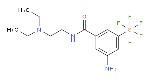3-amino-N-(2-(diethylamino)ethyl)-5-(pentafluoromercapto)benzamide
