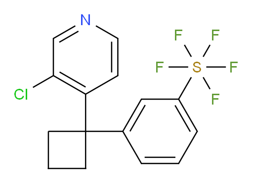 3-(1-(3-chloropyridin-4-yl)cyclobutyl)(pentafluoromercapto)benzene