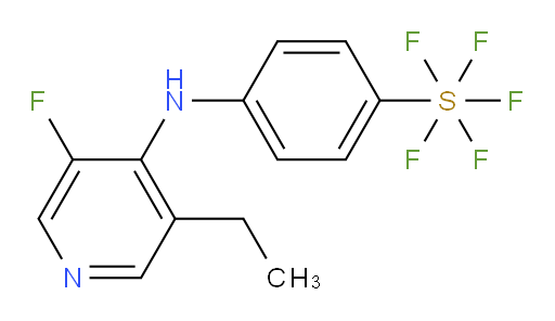 4-((3-ethyl-5-fluoropyridin-4-yl)amino)(pentafluoromercapto)benzene