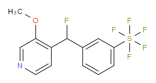 3-(fluoro(3-methoxypyridin-4-yl)methyl)(pentafluoromercapto)benzene