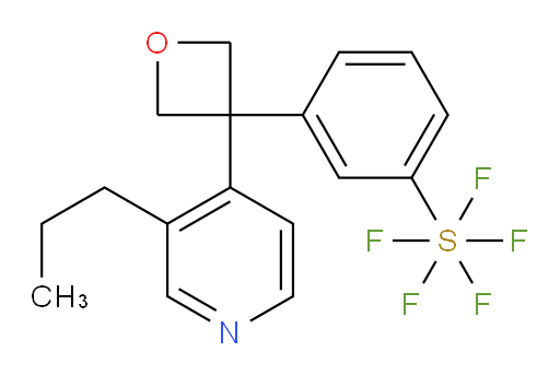 3-(3-(3-propylpyridin-4-yl)oxetan-3-yl)(pentafluoromercapto)benzene