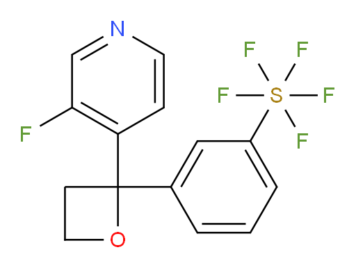 3-(2-(3-fluoropyridin-4-yl)oxetan-2-yl)(pentafluoromercapto)benzene