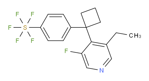 4-(1-(3-ethyl-5-fluoropyridin-4-yl)cyclobutyl)(pentafluoromercapto)benzene