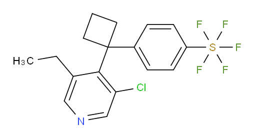4-(1-(3-chloro-5-ethylpyridin-4-yl)cyclobutyl)(pentafluoromercapto)benzene