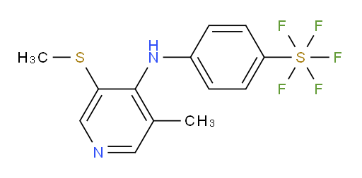4-((3-methyl-5-(methylthio)pyridin-4-yl)amino)(pentafluoromercapto)benzene
