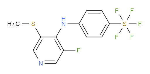 4-((3-fluoro-5-(methylthio)pyridin-4-yl)amino)(pentafluoromercapto)benzene