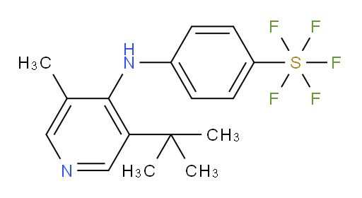 4-((3-(tert-butyl)-5-methylpyridin-4-yl)amino)(pentafluoromercapto)benzene