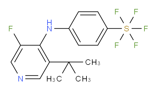 4-((3-(tert-butyl)-5-fluoropyridin-4-yl)amino)(pentafluoromercapto)benzene