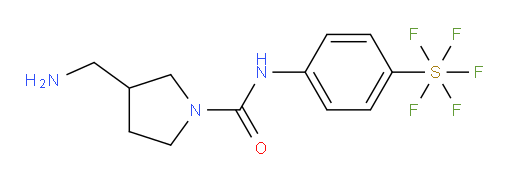 3-(aminomethyl)-N-(4-(pentafluoromercapto)phenyl)pyrrolidine-1-carboxamide
