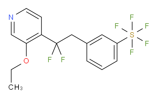 3-(2-(3-ethoxypyridin-4-yl)-2,2-difluoroethyl)(pentafluoromercapto)benzene