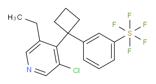 3-(1-(3-chloro-5-ethylpyridin-4-yl)cyclobutyl)(pentafluoromercapto)benzene