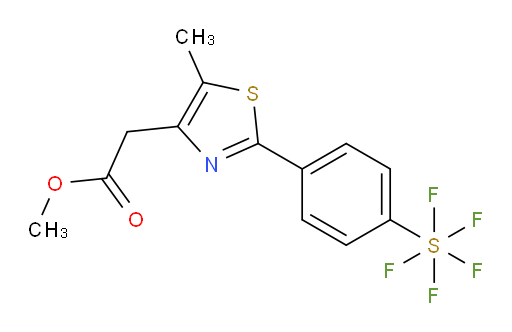 [4-[4-(2-methoxy-2-oxoethyl)-5-methyl-2-thiazolyl]phenyl]sulfur pentafluoride