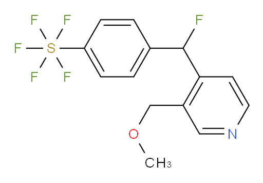 4-(fluoro(3-(methoxymethyl)pyridin-4-yl)methyl)(pentafluoromercapto)benzene
