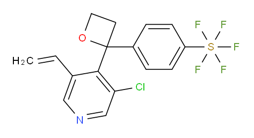 4-(2-(3-chloro-5-vinylpyridin-4-yl)oxetan-2-yl)(pentafluoromercapto)benzene