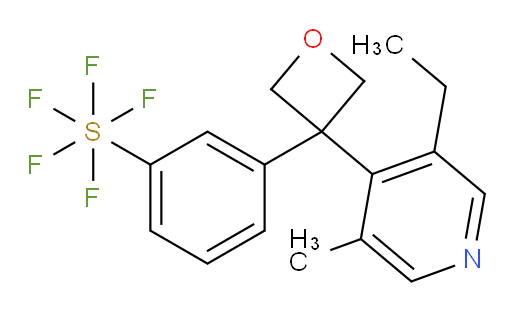 3-(3-(3-ethyl-5-methylpyridin-4-yl)oxetan-3-yl)(pentafluoromercapto)benzene