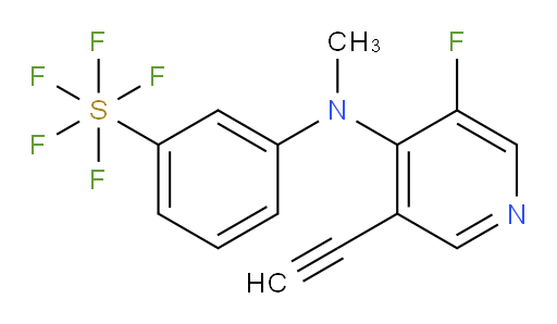 3-((3-ethynyl-5-fluoropyridin-4-yl)(methyl)amino)(pentafluoromercapto)benzene