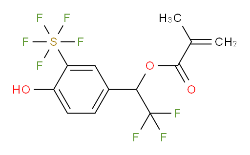 2,2,2-trifluoro-1-(4-hydroxy-3-(pentafluoromercapto)phenyl)ethyl methacrylate