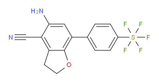 5-amino-7-(4-(pentafluoromercapto)phenyl)-2,3-dihydrobenzofuran-4-carbonitrile