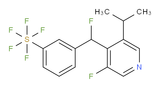3-(fluoro(3-fluoro-5-isopropylpyridin-4-yl)methyl)(pentafluoromercapto)benzene