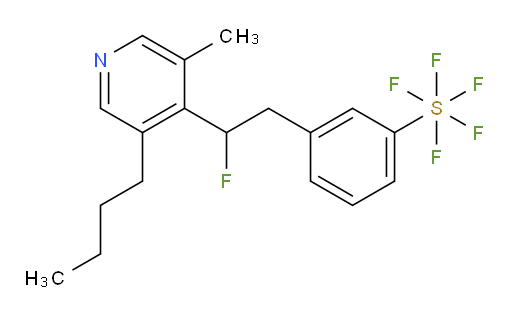 3-(2-(3-butyl-5-methylpyridin-4-yl)-2-fluoroethyl)(pentafluoromercapto)benzene