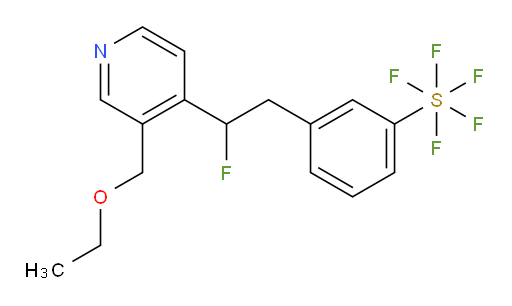 3-(2-(3-(ethoxymethyl)pyridin-4-yl)-2-fluoroethyl)(pentafluoromercapto)benzene